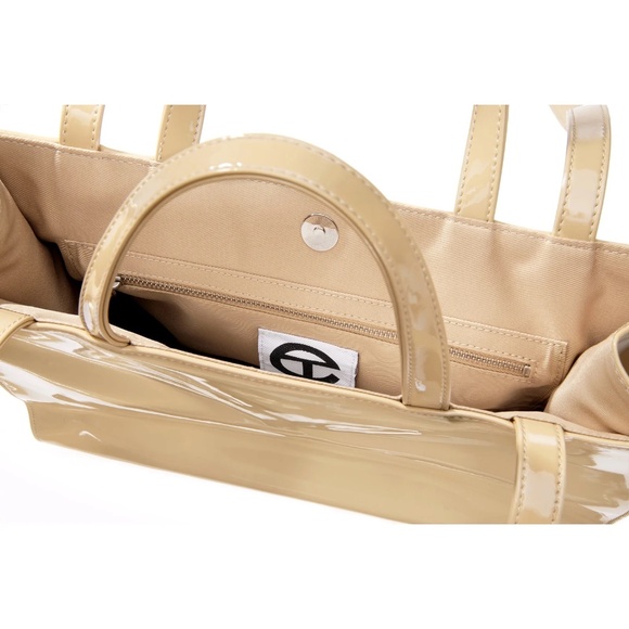 NWT - Telfar Medium Shopping Bag - Khaki Patent - Picture 4 of 5